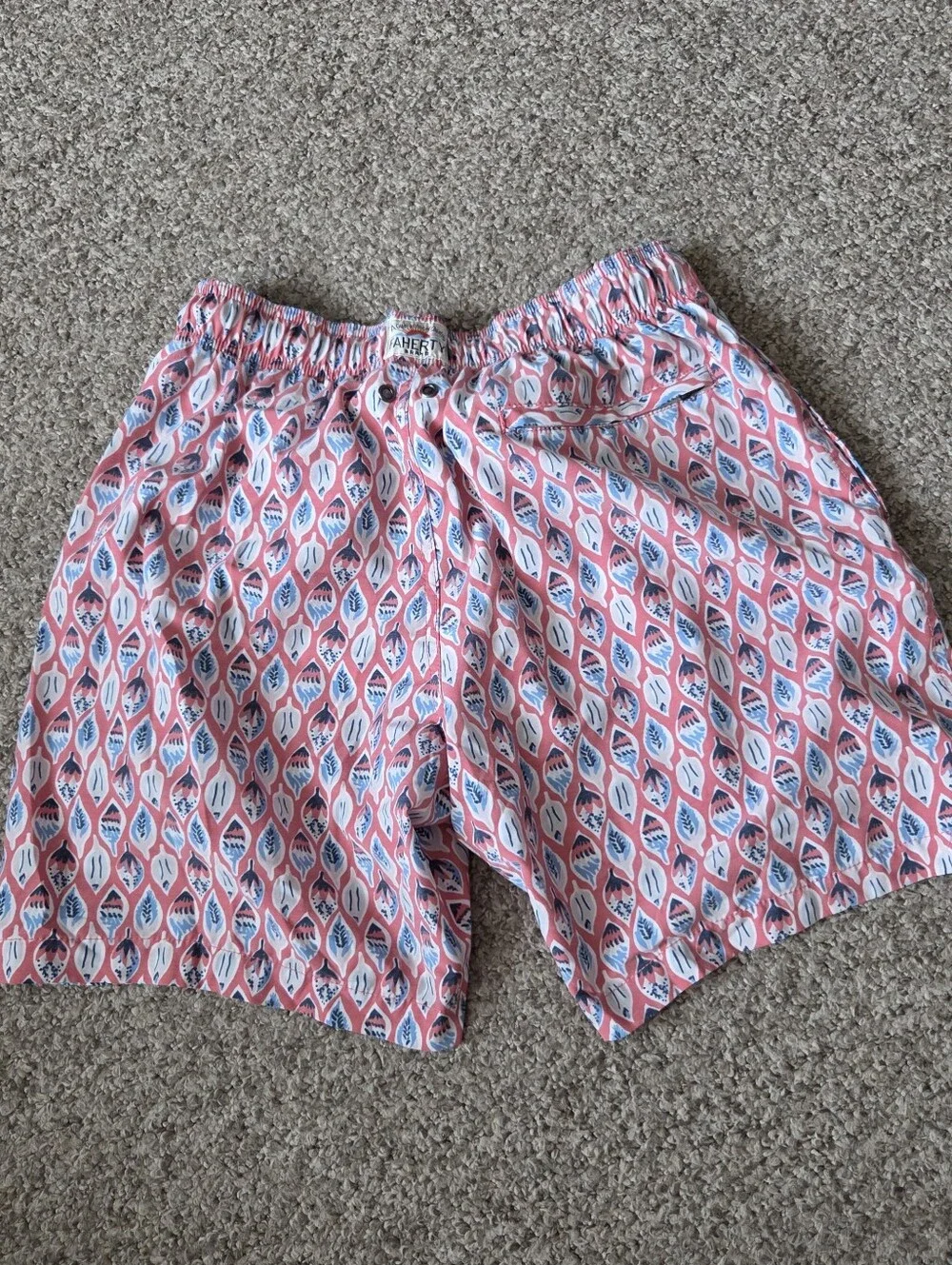 Faherty Men’s Pink‎ Patterned Cotton Shorts
